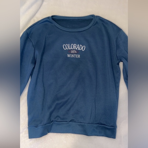 navy blue shein sweatshirt - Picture 1 of 3